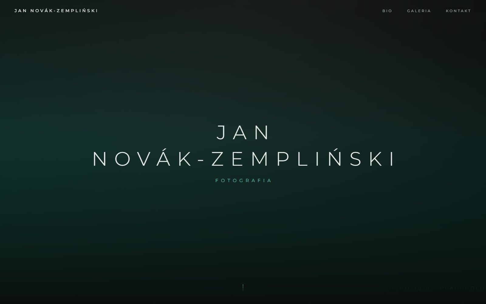 Screenshot: Portfolio (photography portfolio)
