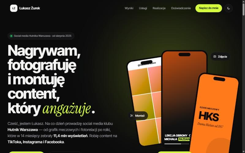 Screenshot: Portfolio (portfolio website)